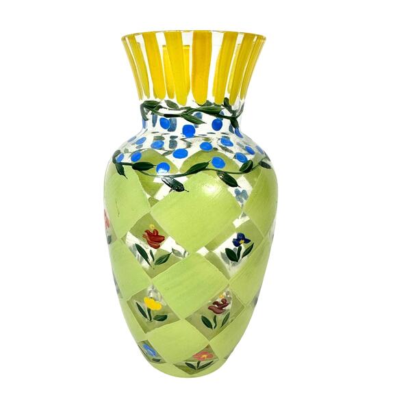 Tracy Porter TCL2 Collection Blown Glass Painted 6" Bud Vase - Picture 4 of 7